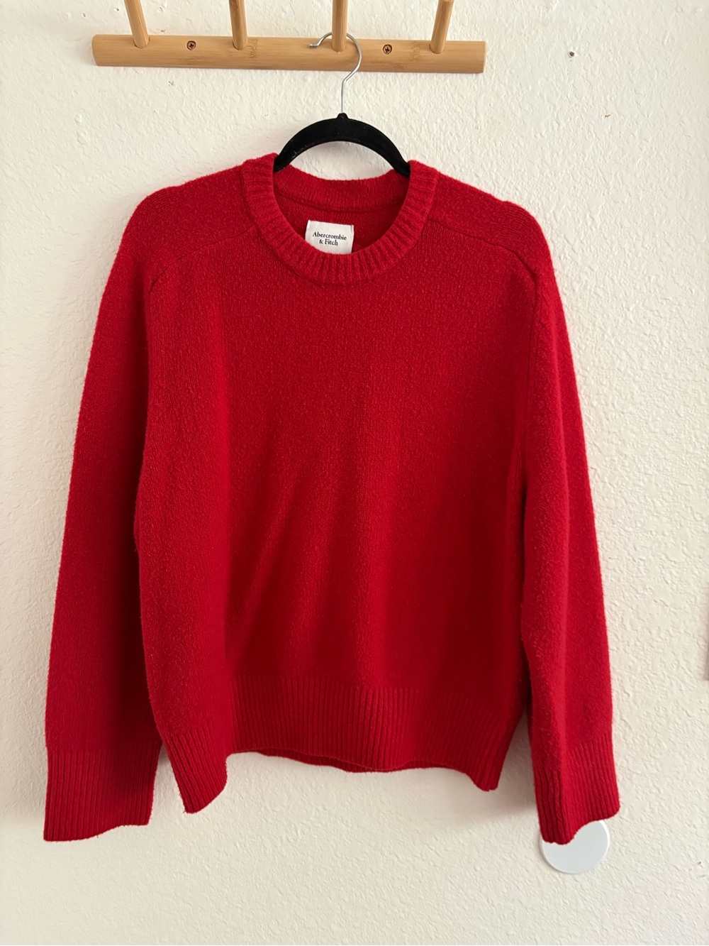 Abercrombie & Fitch Bright Red Crewneck Sweater